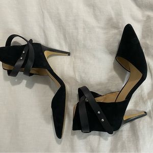 Joe’s black suede pumps